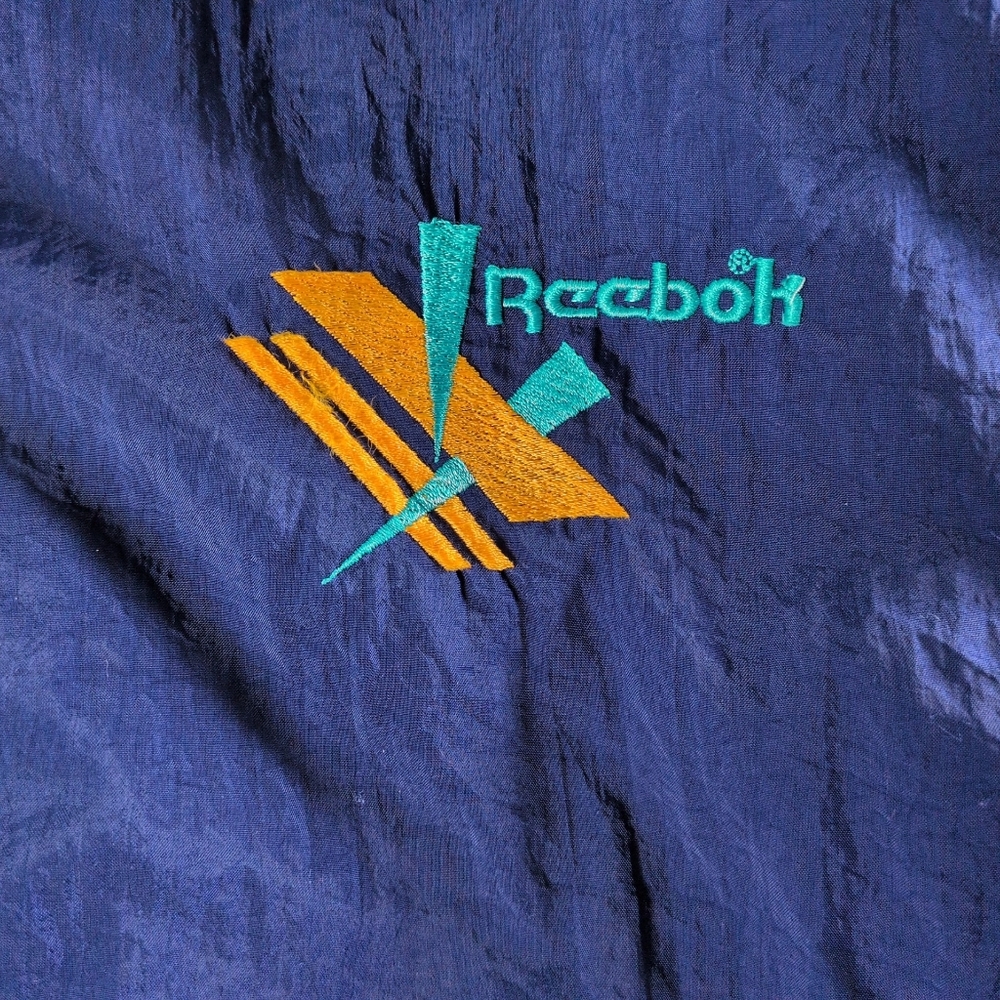 Vintage 90's Reebok Purple and Teal Track Jacket - Picture 3 of 8